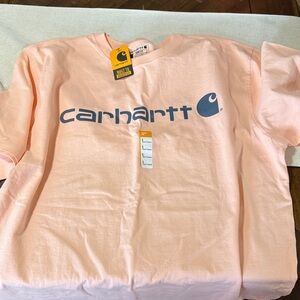 Carhartt Light Peach Tee with Gray Logo